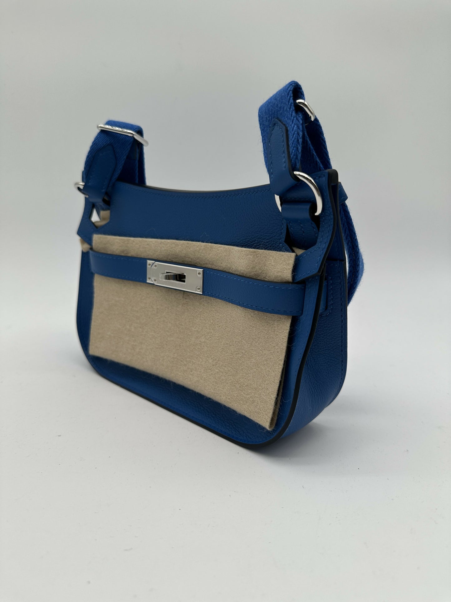 Hermès Mini Jypsiere Evercolor Blue Zellige PHW B
