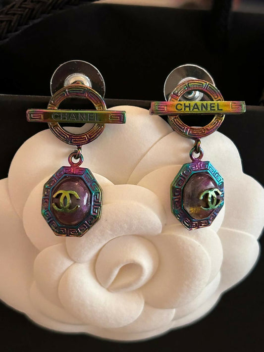 Chanel, Cuba, rainbow earrings