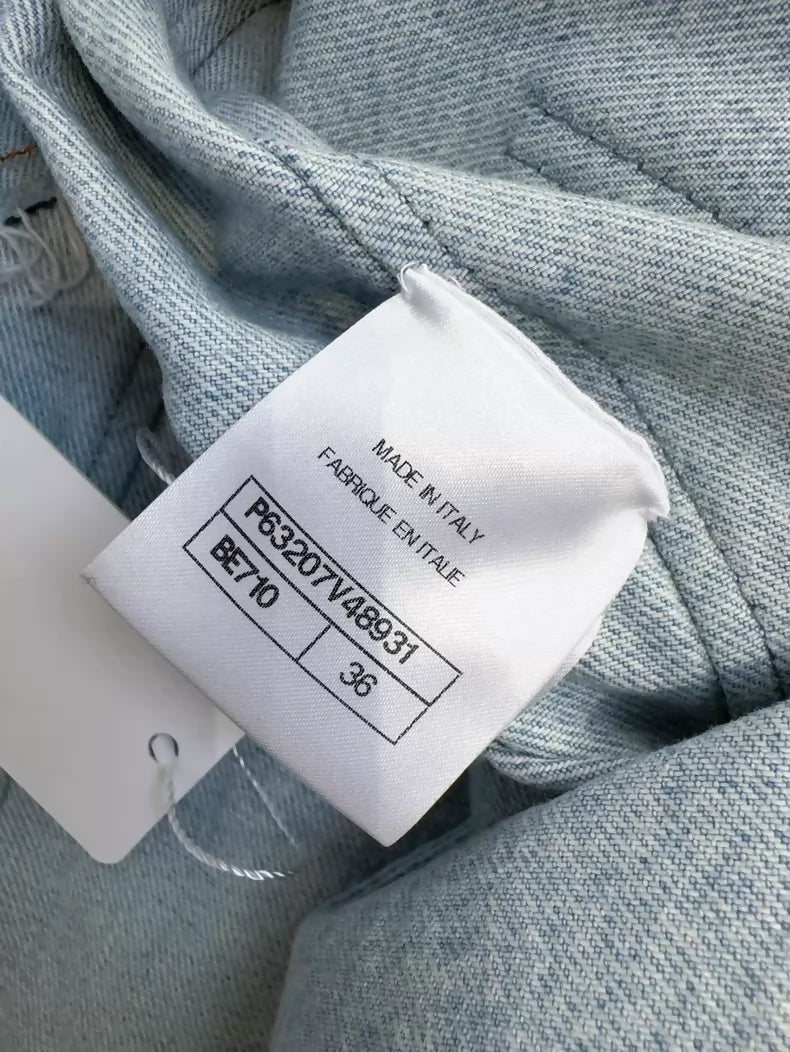 Chanel 20p oversized blue denim jacket