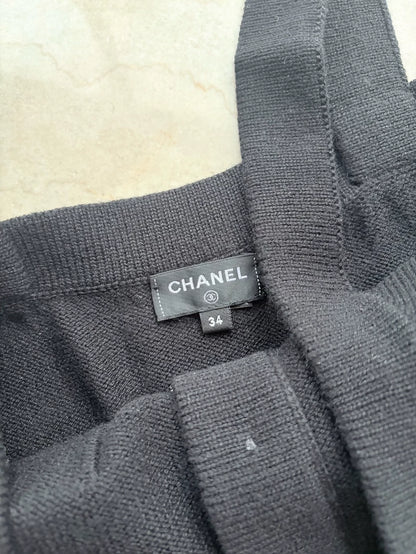 Chanel 22B Black Cashmere top with charms