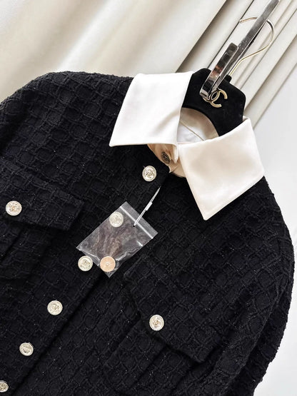 Chanel 21S black tweed jacket
