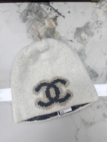 Chanel's popular double-sided logo knit beanie