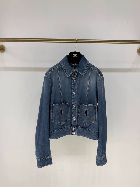 Chanel 24P double C two-pocket denim jacket