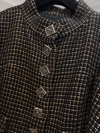 Chanel 2011 Byzantine black and gold tweed jacket