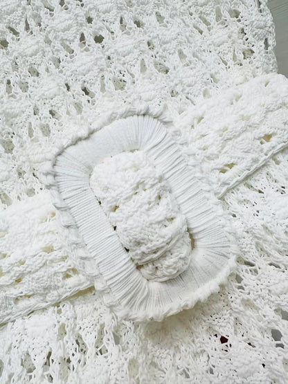 Chanel 26c white belted top, F36