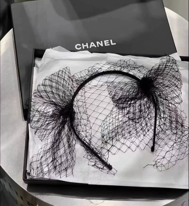 Chanel 19S Black Mesh veil