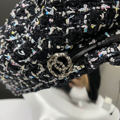 Chanel 24P black and white hat