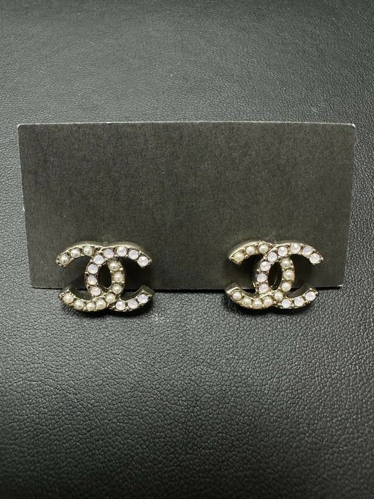 Chanel 2013 Imitation Pearl Coco Mark Earrings