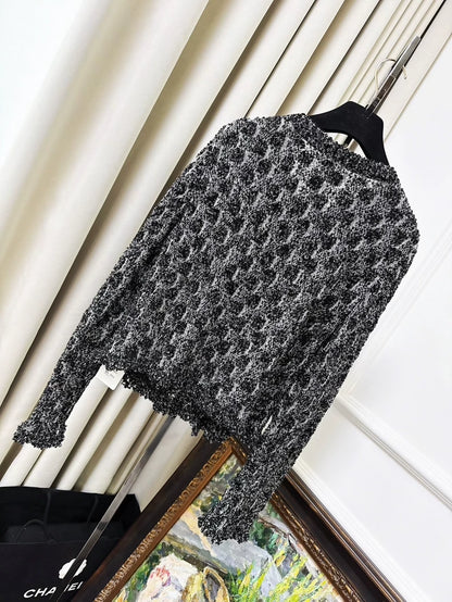 Chanel 26C Black Long-Sleeve Cardigan