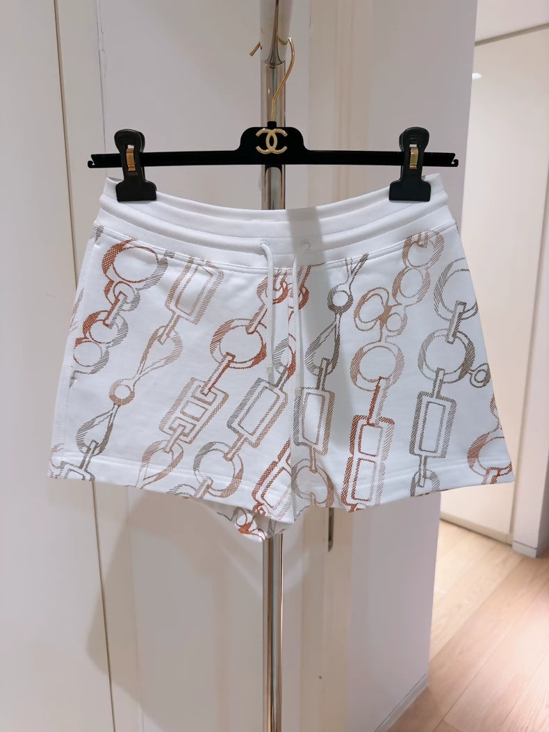 Hermes Swirling Rhythm Print Shorts