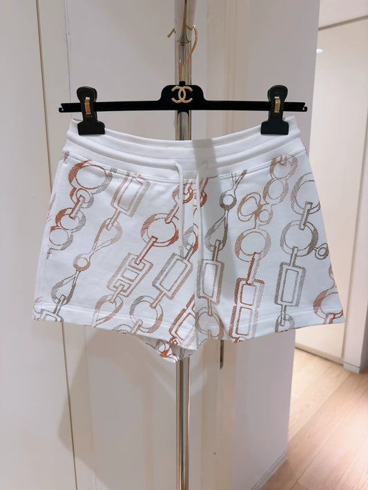 Hermes Swirling Rhythm Print Shorts