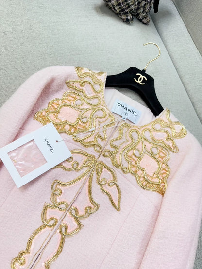Chanel rare pink embroidered jacket