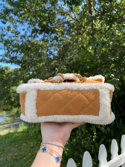 Chanel 2018 Medium Shearling Coco Neige Flap Bag