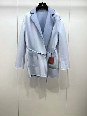 Loropiana reversible belted cashmere coat