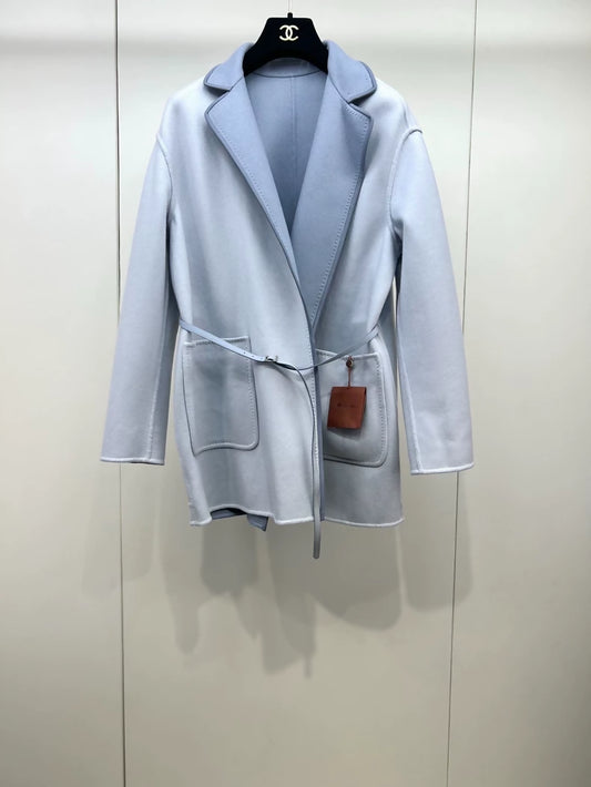 Loropiana reversible belted cashmere coat