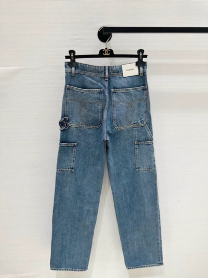 Chanel 26B popular double C pocket jeans, available in F34 and F36,