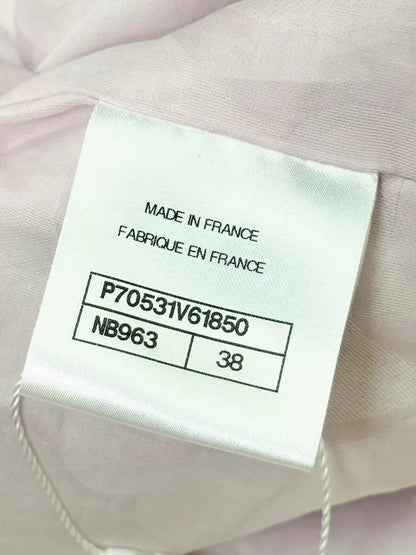 Chanel 21S pink and green tweed jacket