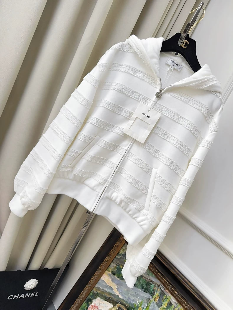 Chanel 24M Coco beach white hoodie