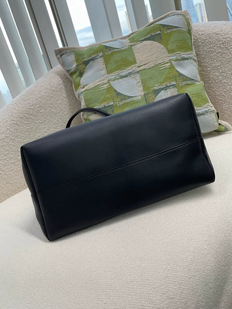 The Row Terrasse black calfskin shoulder bag