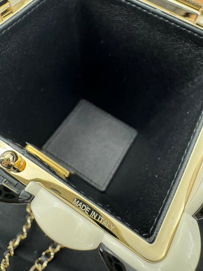 Chanel 2024 Imitation Pearl and Gold-tone Popcorn Minaudière Bag