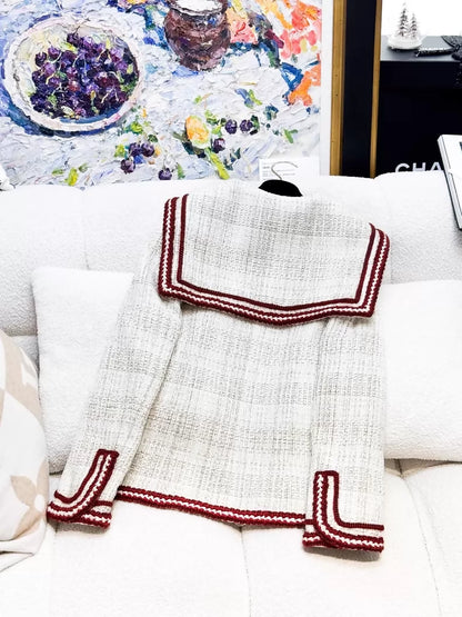 Chanel 18A Off-White Woven Tweed Jacket