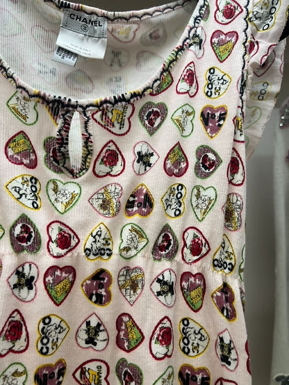 Chanel vintage graffiti top