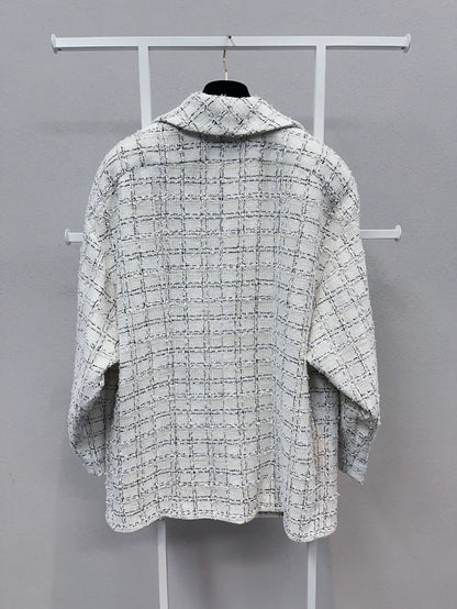 Chanel white tweed jacket