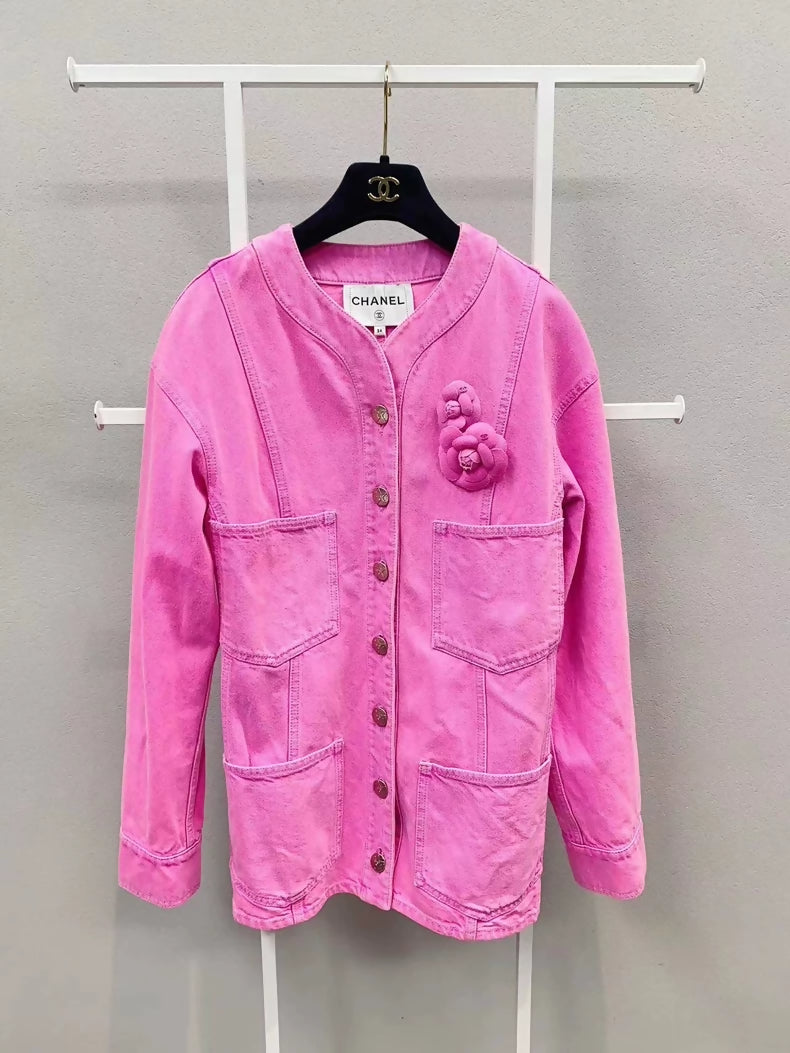 Chanel 21 rose denim jacket