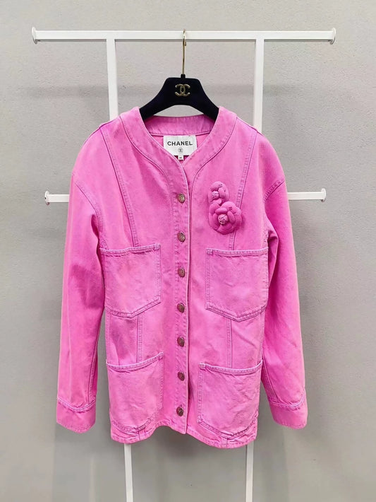 Chanel 21 rose denim jacket