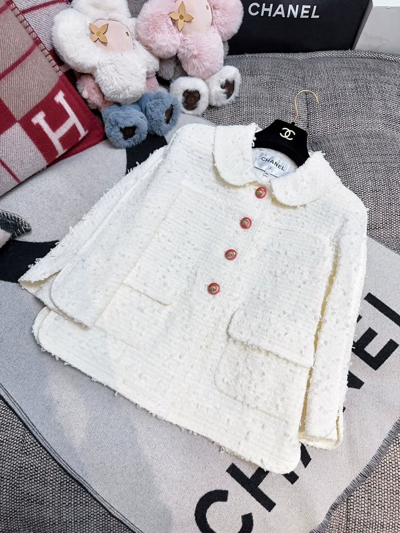 Chanel 17p ecru tweed jacket