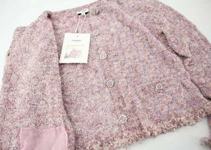 Chanel 26C Knitted Pinkish Purple Fringe Jacket