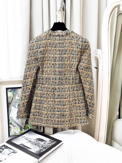 Chanel 19A gold tweed jacket