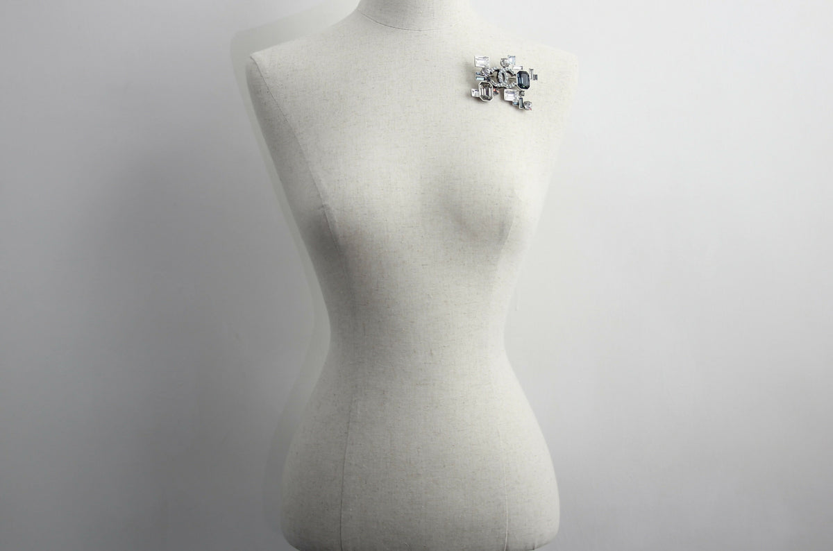 Chanel Vintage 05P Coloured Rhinestones Blue Brooch