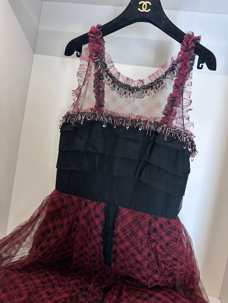Chanel 08A red & black dress