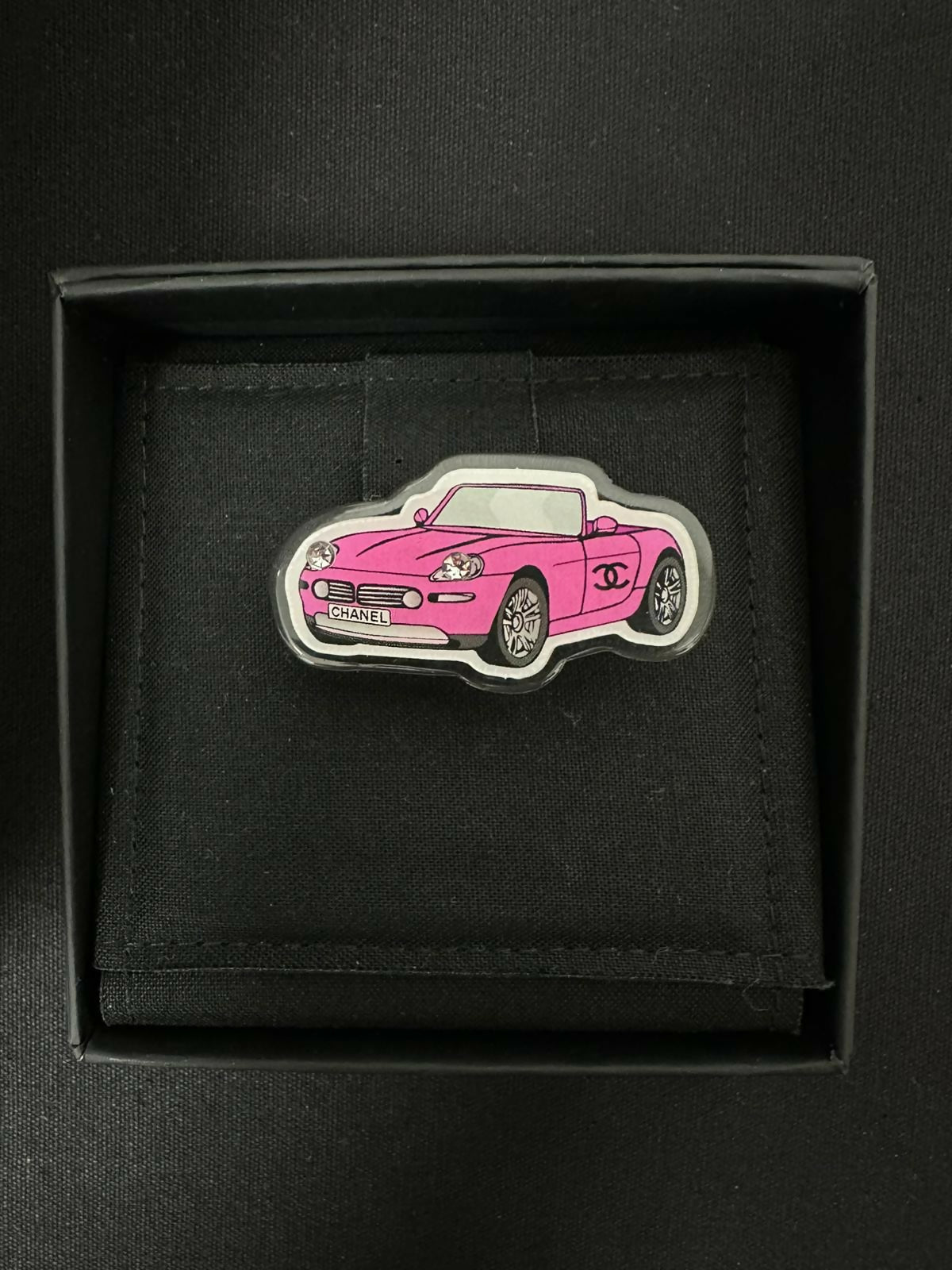 Chanel 2024 Acrylic Pick Car Motif Brooch