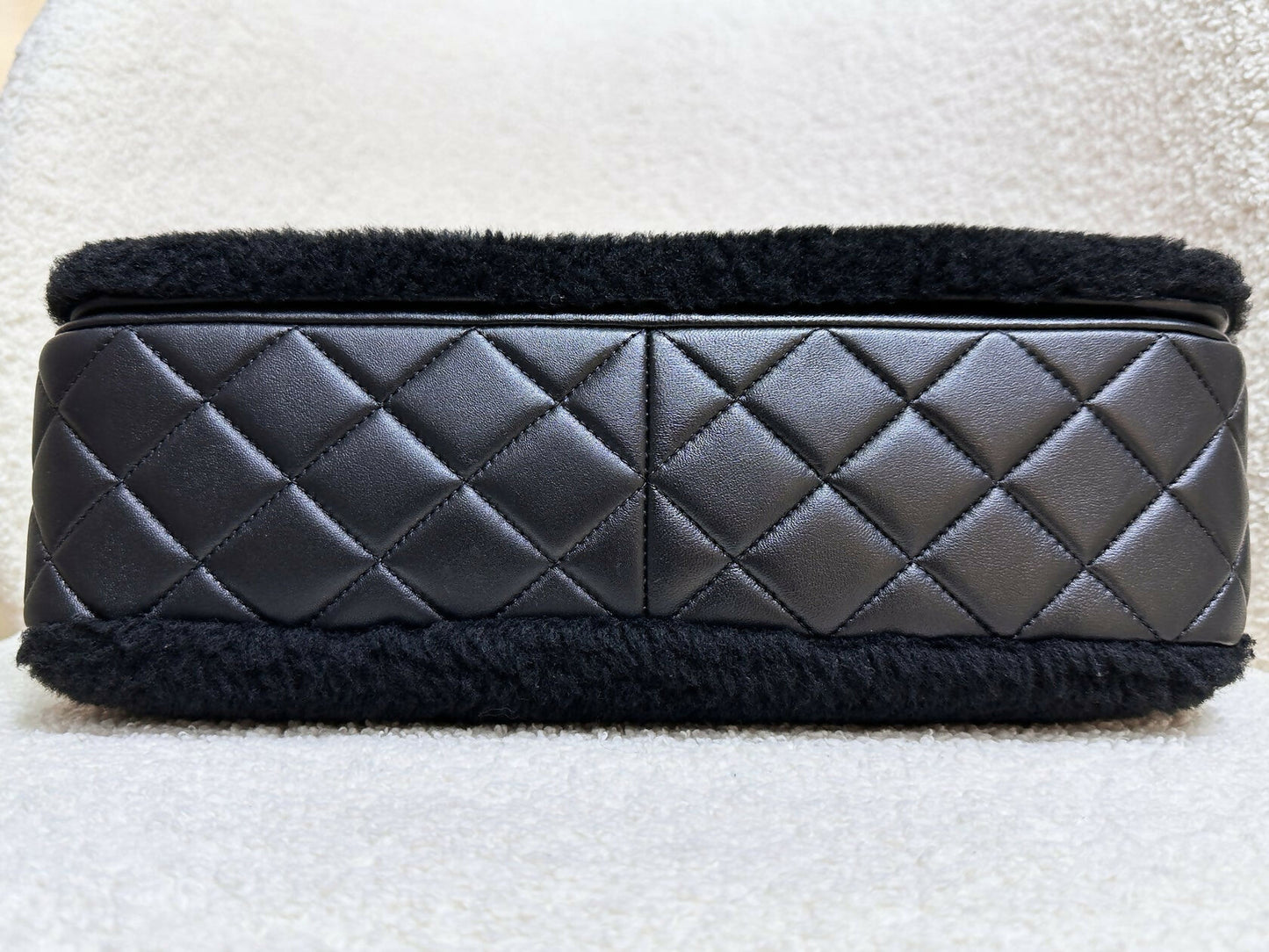 Chanel 2018 Jumbo Classic Flap “Pop Art No.5” Bag, Shearling and Lambskin with Silver Hardware