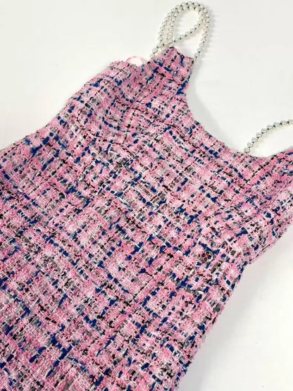 Chanel 23P Pink Tweed Dress