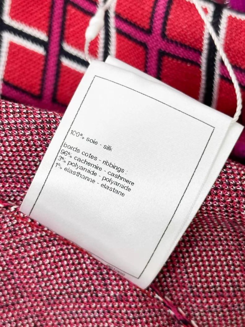 Chanel 24A red cashmere cardigan