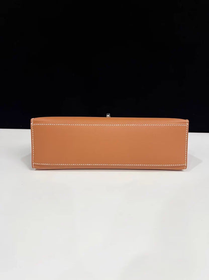 HERMES Kelly Pochette Gold swift leather palladium hardware