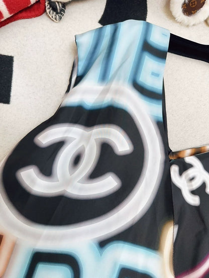Chanel 21S neon CC logo dress