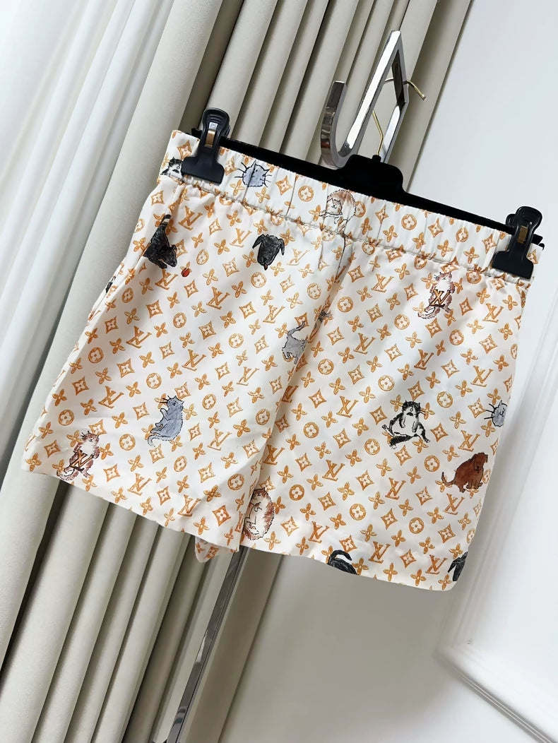 Louis Vuitton catogram silk short