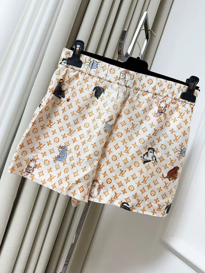 Louis Vuitton catogram silk short