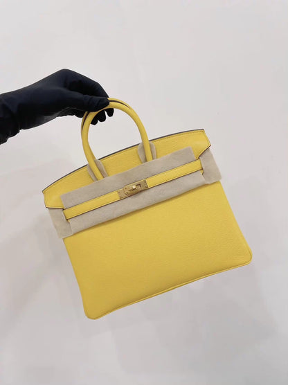 Hermès Birkin 25 Naples Yellow 9O TN Leather with gold hardware
