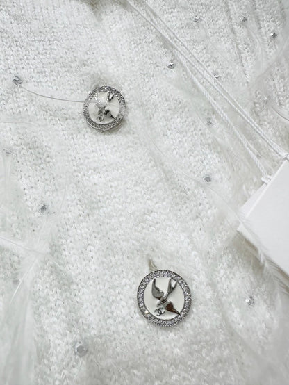 Chanel 25S white feathers cardigan