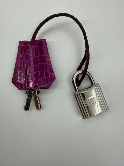 Hermès JPG Shoulder Birkin 42 in Shiny Rose Scheherazade Porosus Crocodile with Palladium Hardware