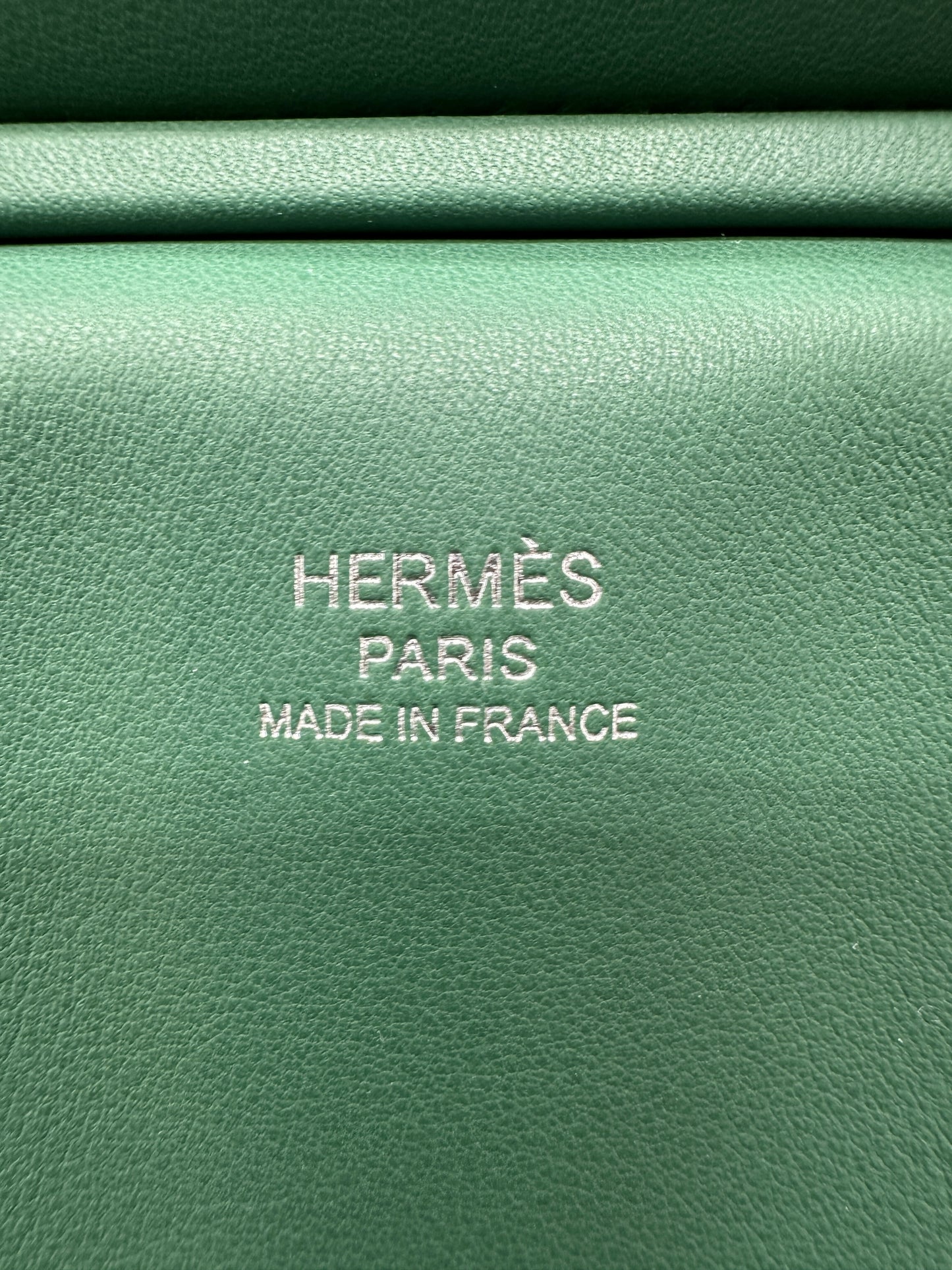 Hermes Birkin 25 Cargo Toile Goeland/Veau Swift Vert Moyen phw stamp K