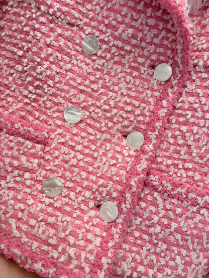Chanel 96c vintage pink  tweed jacket