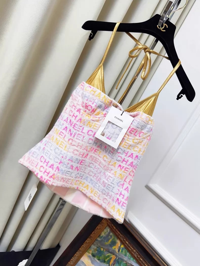 Chanel 24c pink gold multicolour top