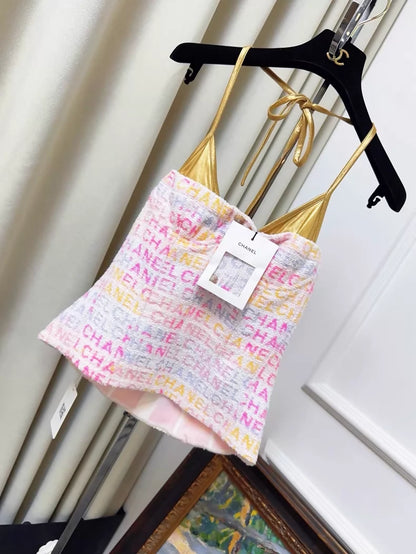 Chanel 24c pink gold multicolour top