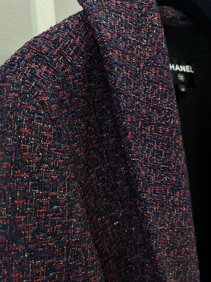 Chanel purple tweed jacket